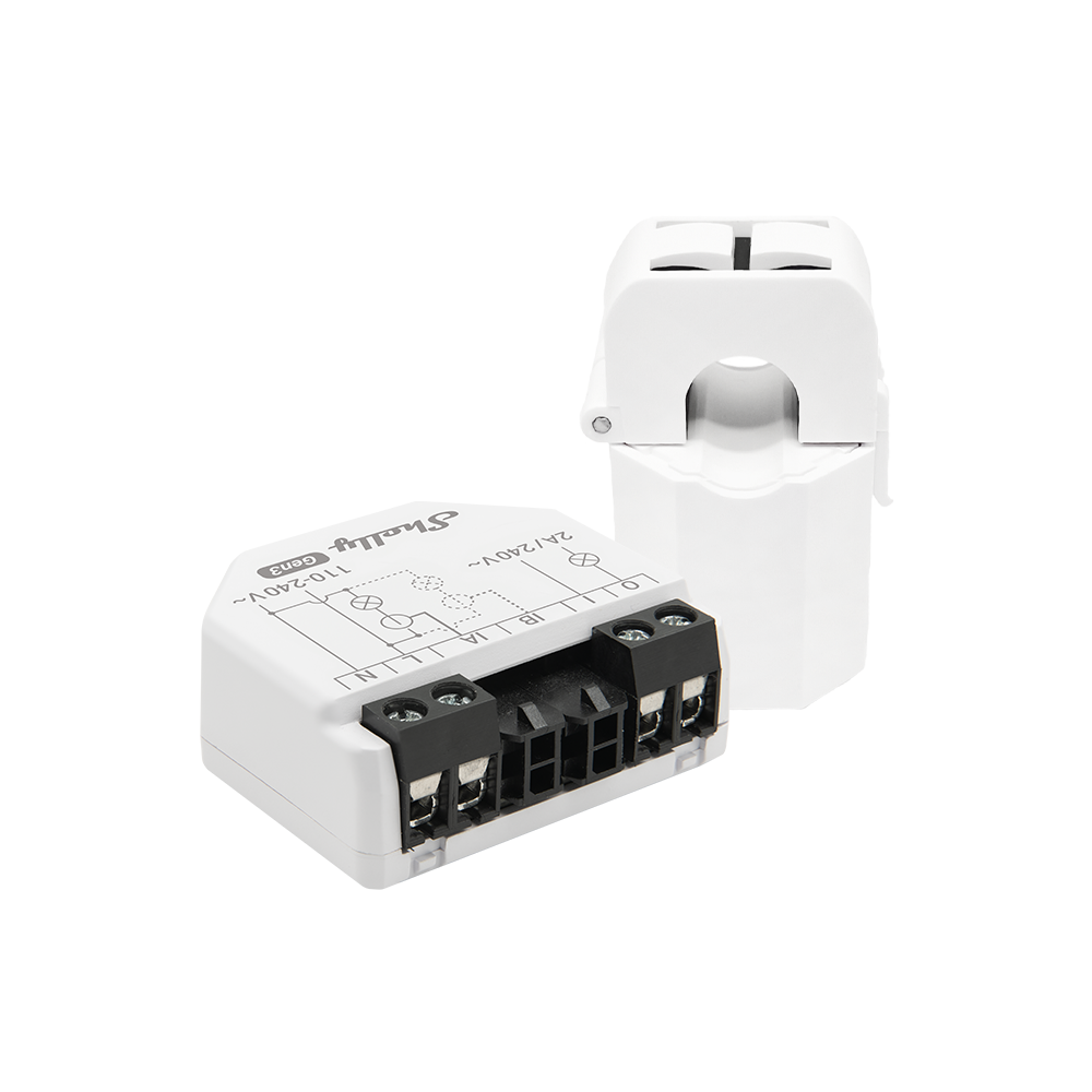 Shelly EM+50A Wi-Fi-operated Energy Meter and Contactor Control with 50A Clamp Gen3