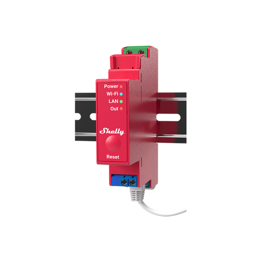 Shelly Professional 1-channel DIN rail smart switch with power metering