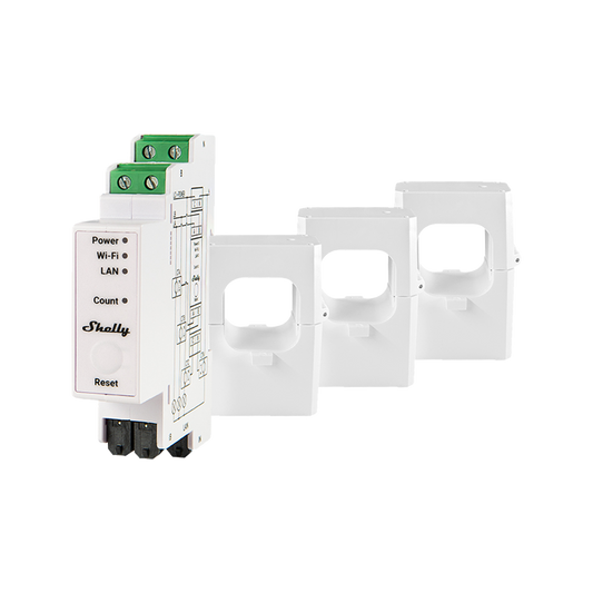 Shelly Pro 3EM 400A - Next-generation DIN-mountable 3-Phase Energy Meter, 400A