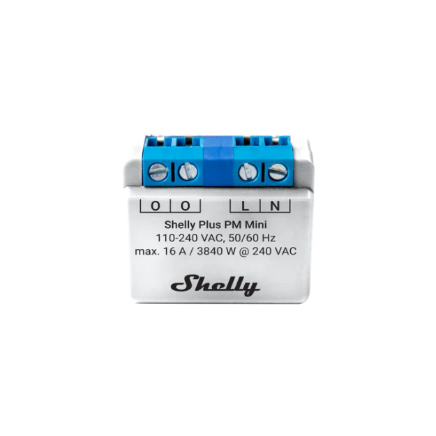 Shelly Plus Mini PM - Wi-Fi operated smart power meter, 1 channel 16 A Gen3