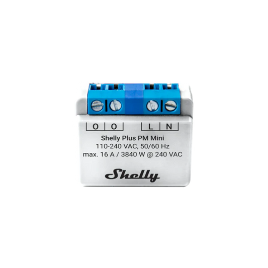 Shelly Plus Mini PM - Wi-Fi operated smart power meter, 1 channel 16 A Gen3