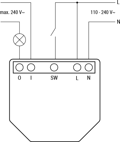 Shelly 1 Gen4 ANZ AC wiring diagram