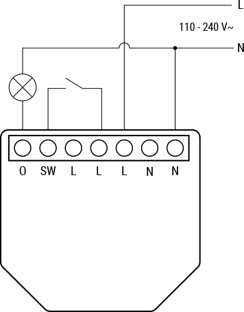 Shelly 1PM Gen4 ANZ AC wiring diagram